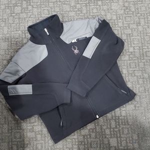 Spyder Kids Black Fleece Zipper Jacket.  Size S